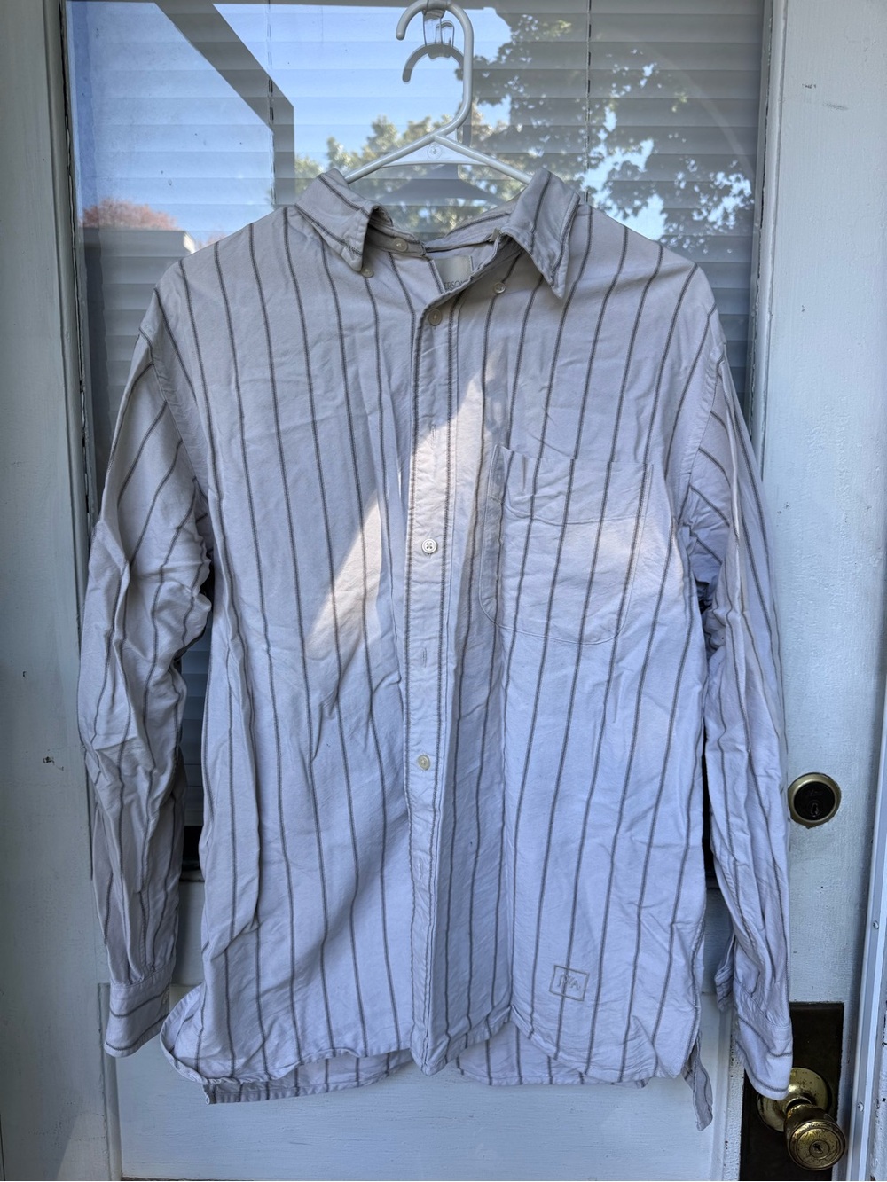 Uniqlo x JW Anderson Men's Long-Sleeve Striped Button-Up Oxford Shirt